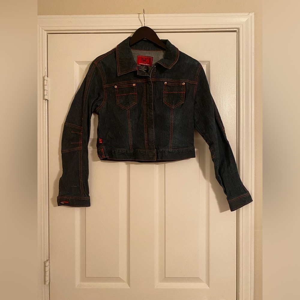 Johnny Blaze. Flame. Denim/Jean Jacket. Boys. Size Medium . Zip Up. NWOT.